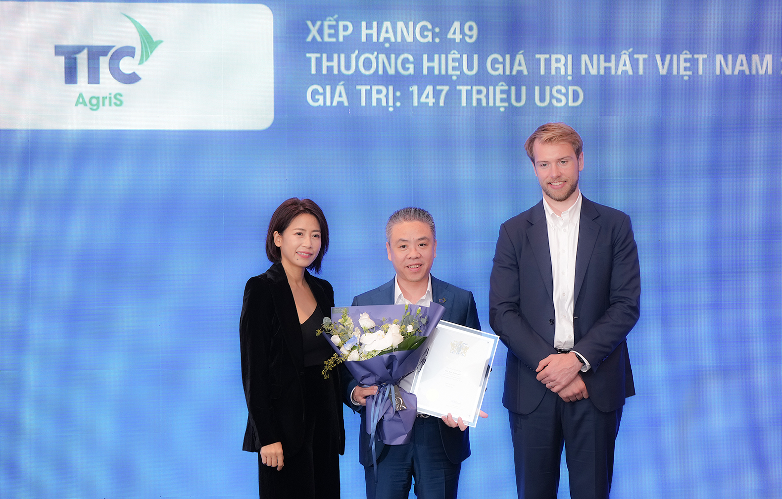 TTC AgriS thuộc Top 50 trong bảng xếp hạng 100 Thương hiệu giá trị nhất Việt Nam 2024